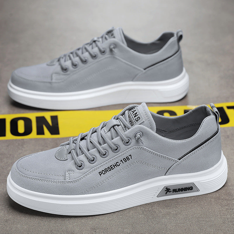 Unisex leichte Canvas-Sneaker mit erhöhtem Plateau-Laufsohle und atmungsaktivem Textiloberteil EB