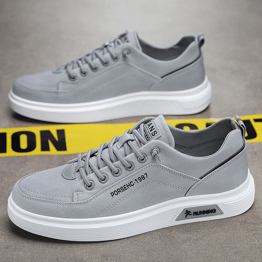 Unisex leichte Canvas-Sneaker mit erhöhtem Plateau-Laufsohle und atmungsaktivem Textiloberteil EB