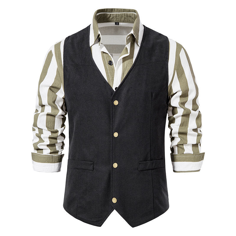 Herren Elegante Weste mit modernen Akzenten und strukturiertem Design EB