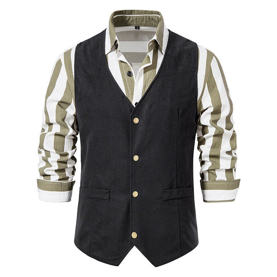 Herren Elegante Weste mit modernen Akzenten und strukturiertem Design EB