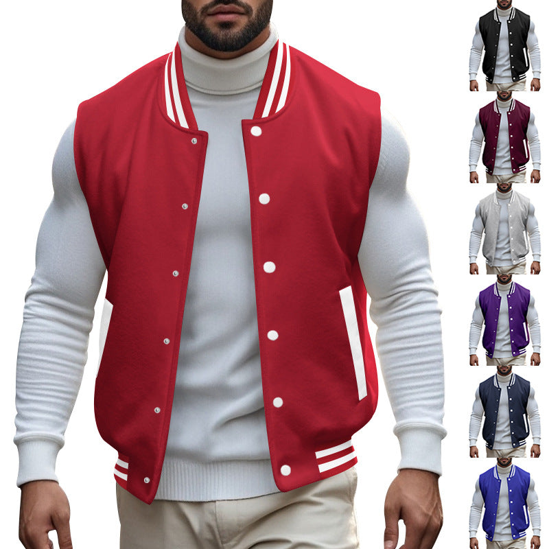 Herren trendige Collegejacke mit sportlichem Schnitt EB