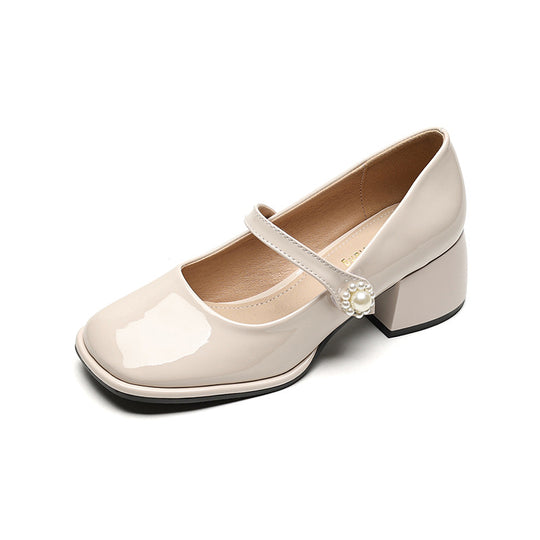 Damen Elegante Ballerinas mit modischem Riemen und funkelnder Schnallenverzierung EB