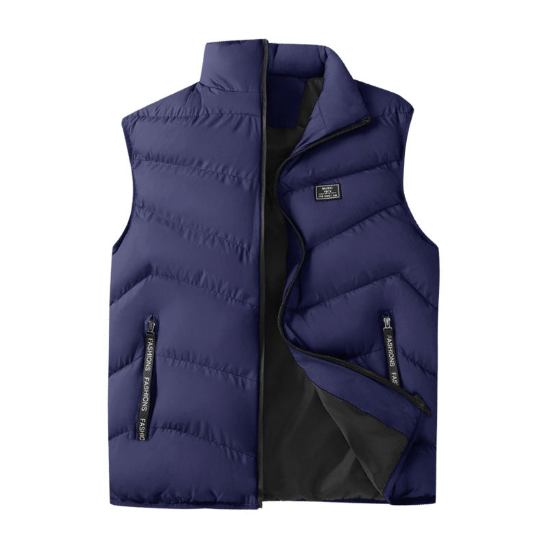 Herren Packbare Microfaser‑Steppweste mit Thermoisolierung, hohem Kragen und sicheren Ziptaschen EB