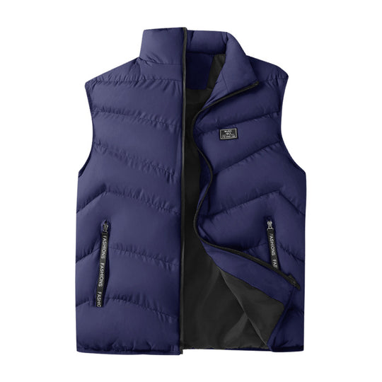 Herren Packbare Microfaser‑Steppweste mit Thermoisolierung, hohem Kragen und sicheren Ziptaschen EB