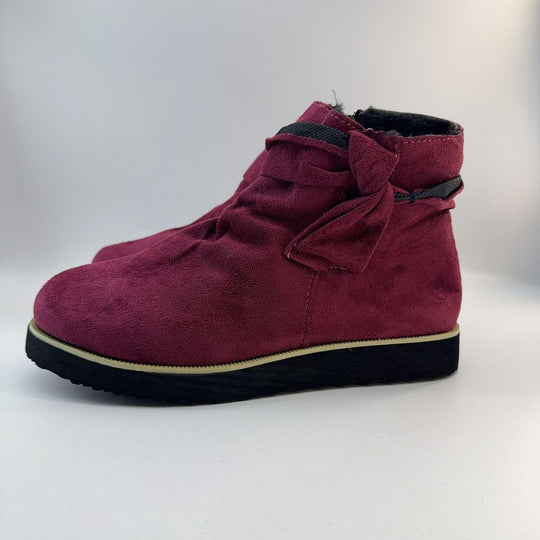 Damen Wedge-Stiefeletten mit geschmackvollem Falten-Design und rutschfester Sohle EB