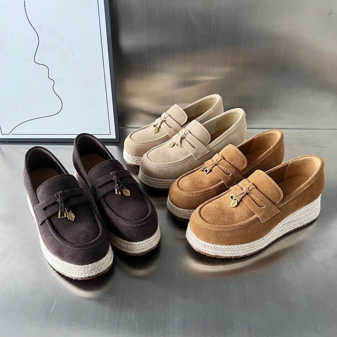 Damen Espadrilles mit modischer Plateausohle von EB