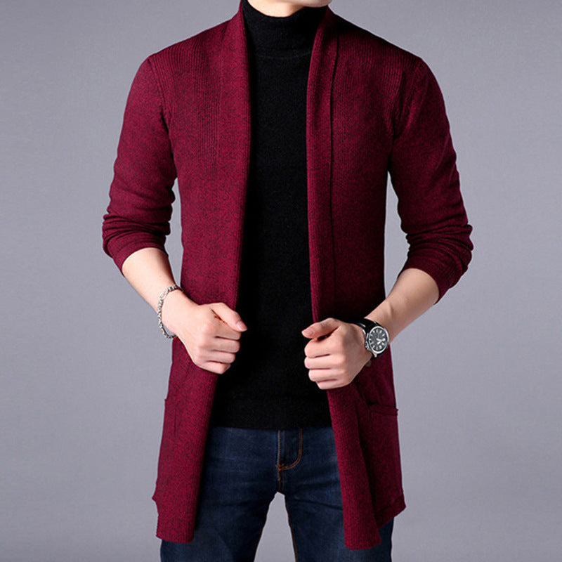 Herren Strickjacke mit offenem Schnitt und praktischem Taschen EB