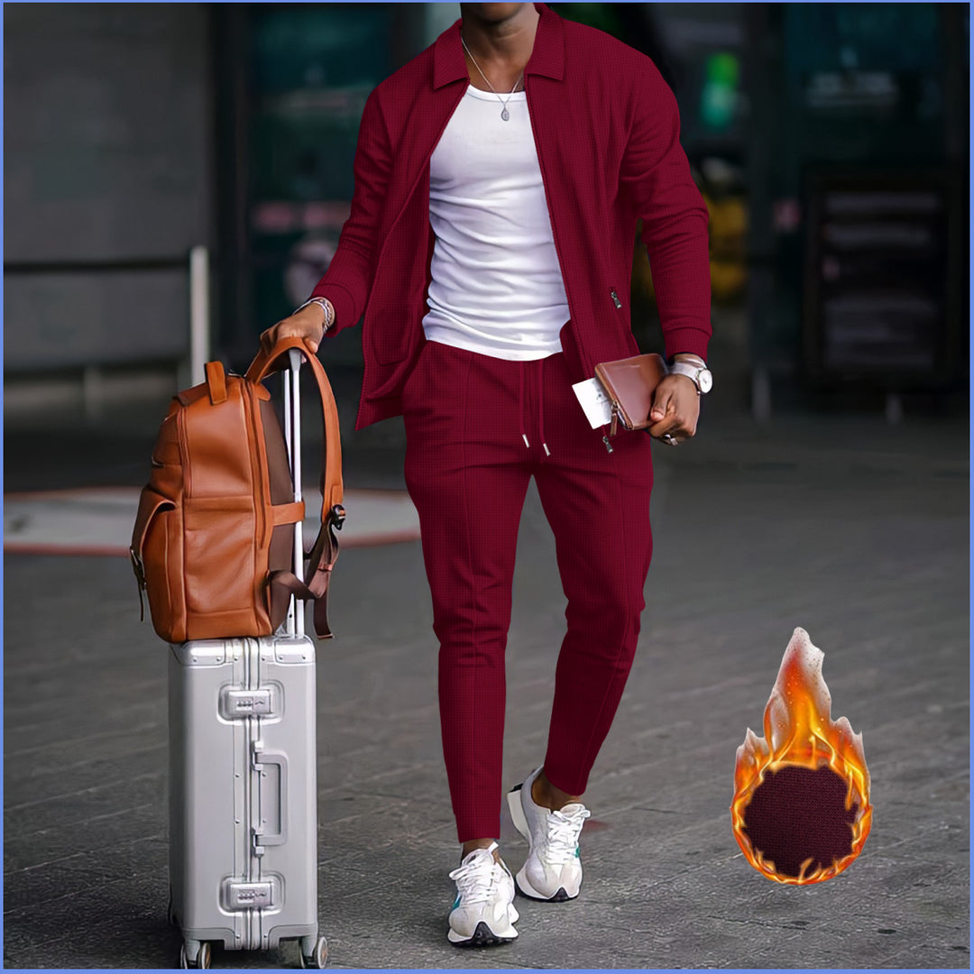 Herren modische Reisedaunenjacke mit funktionalen Taschen und elastischem Bund EB