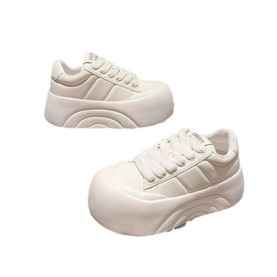 Damen Sportliche Plattform-Sneaker mit strapazierfähigem Obermaterial EB