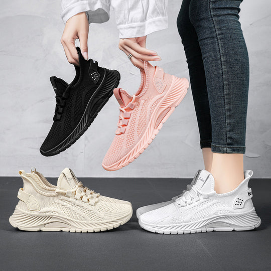 Damen Atmungsaktive Freizeit Sneakers mit rutschfester Sohle EB