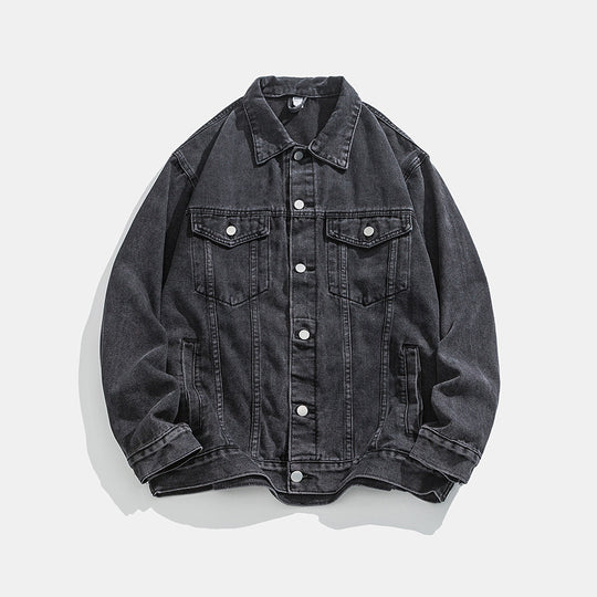 Herren klassische Denim Jacke mit schmalem Schnitt EB