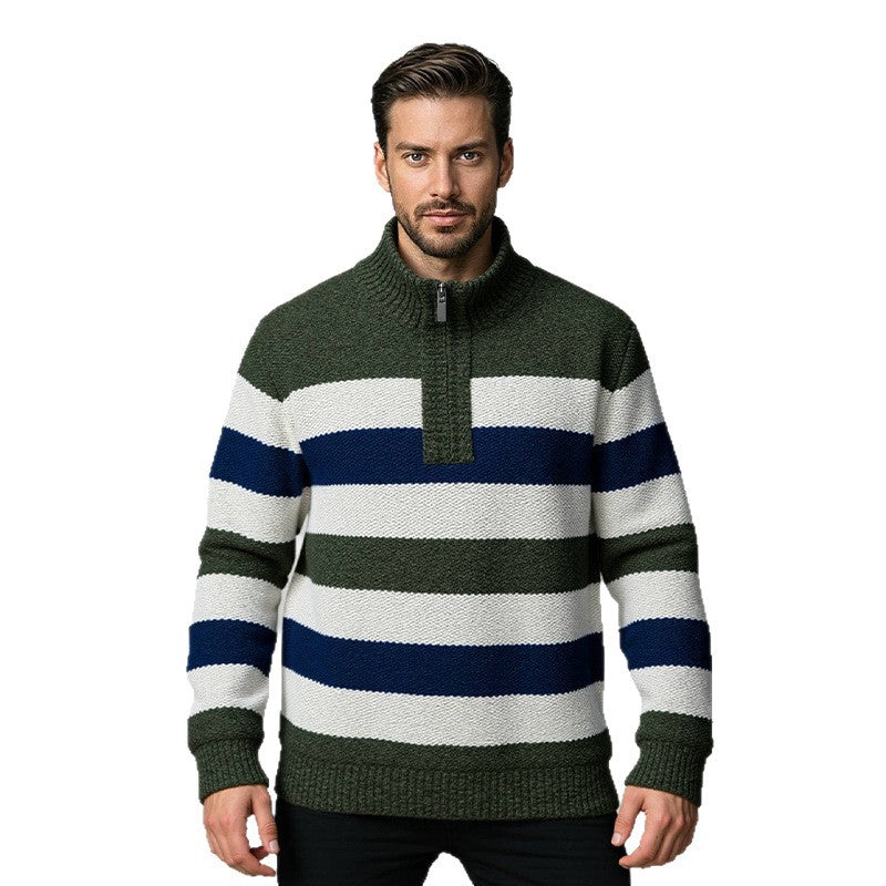 Herren Strickpullover mit hohem Kragen EB