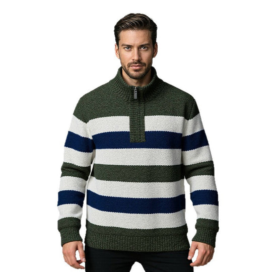 Herren Strickpullover mit hohem Kragen EB