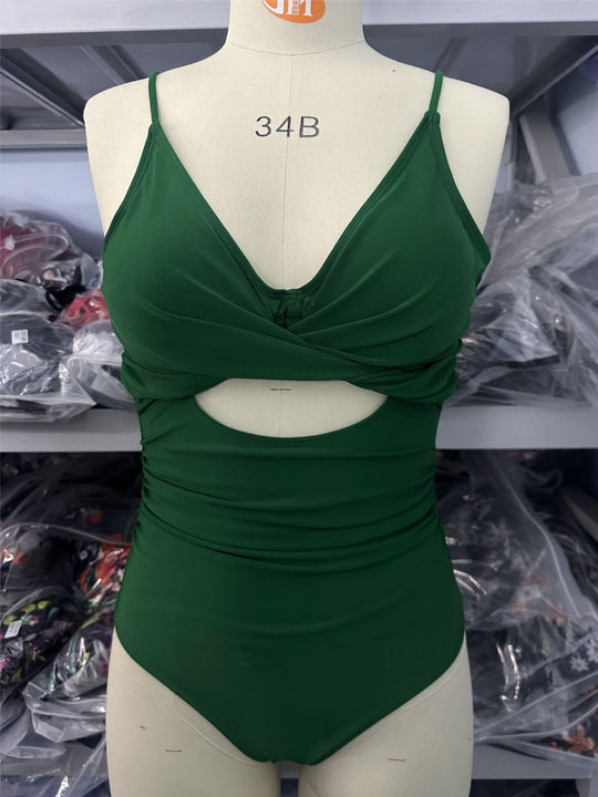Damen Eleganter Einteiler-Badeanzug mit modischem Cut-Out EB