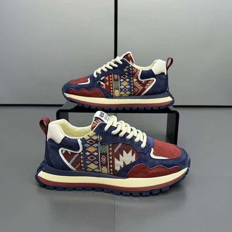 Damen Lifestyle Sneakers mit modernem Ethno-Muster und rutschfester Sohle EB