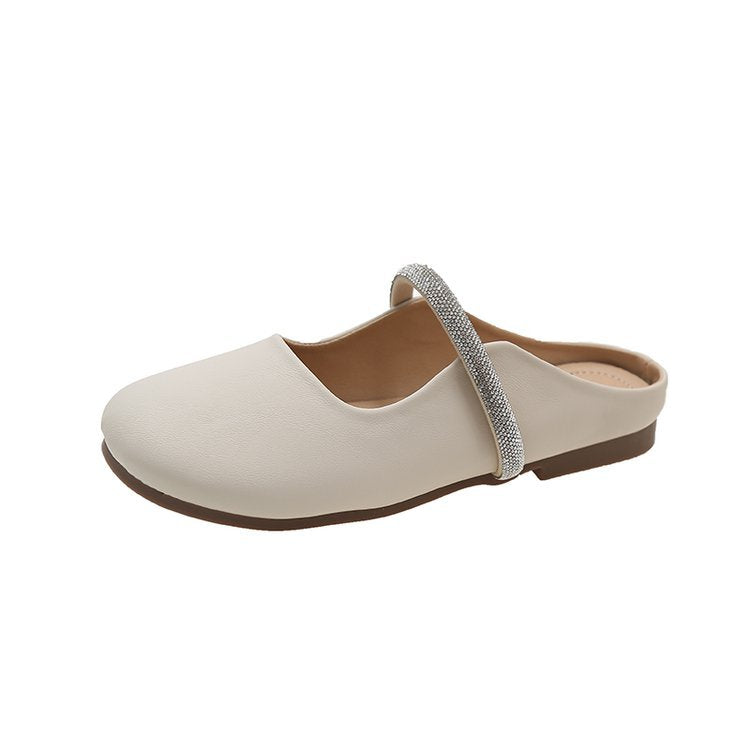 Damen elegante Mules mit funkelndem Riemen EB