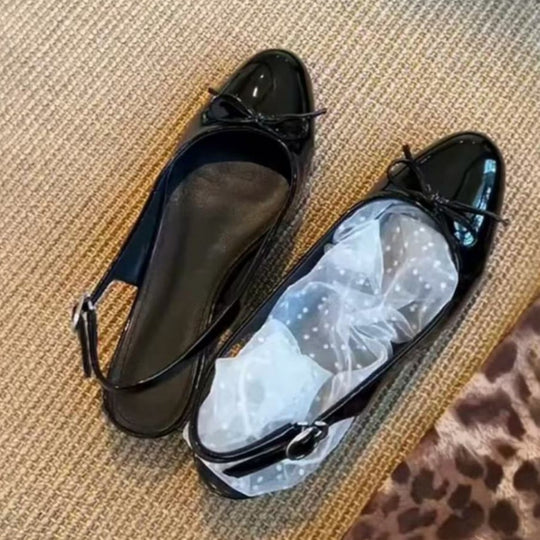 Damen Slingback-Ballerinas mit eleganten Schleifendetails EB