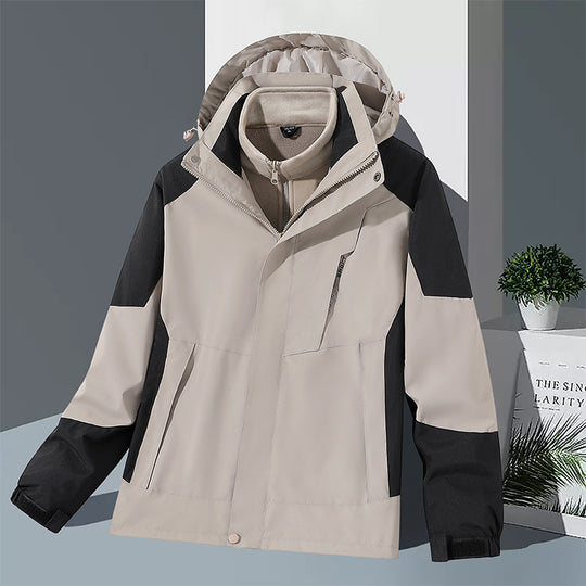 Herren winddichte Softshelljacke mit integriertem Microfleece-Innenlayer und verstellbarer Kapuze EB