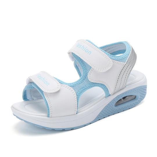 Damen Bequeme Luftpolster-Sandalen mit verstellbarem Klettverschluss EB