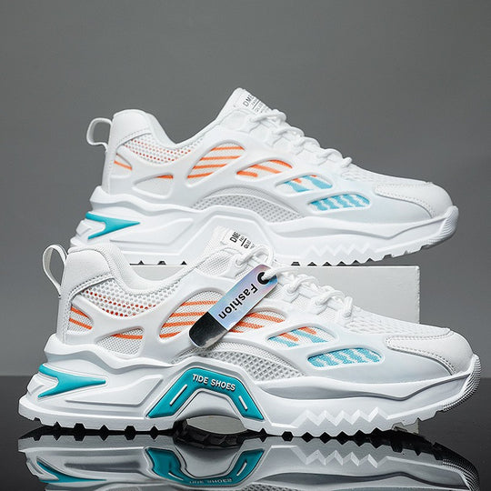 Damen Trendige Lauf-Sneaker mit atmungsaktiver Obermaterialstruktur und rutschfester Sohle EB