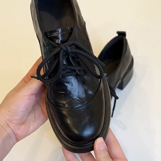 Damen elegante Schnürschuhe aus hochwertigem Kunstleder mit modischem Design EB