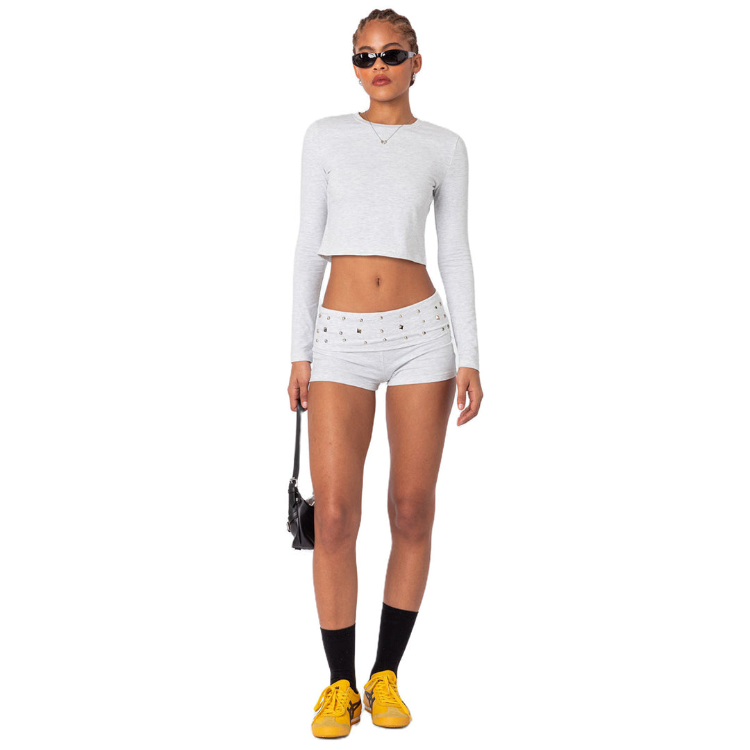 Damen Modische Shorts mit glitzernden Akzenten EB