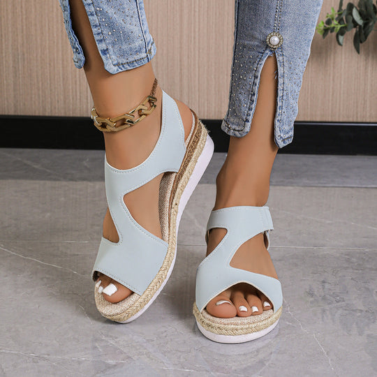 Damen komfortable Sandalen mit ergonomischem Fußbett und verstellbarem Riemen EB