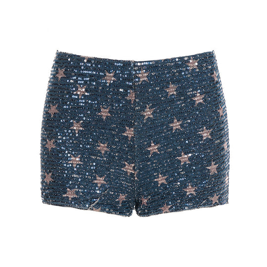 Damen Glitzernde Sternen-Shorts EB