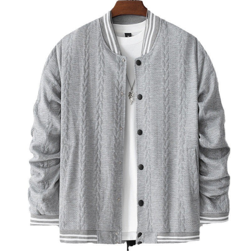 Herren Freizeitjacke im modernen Design mit strukturiertem Strickmuster EB