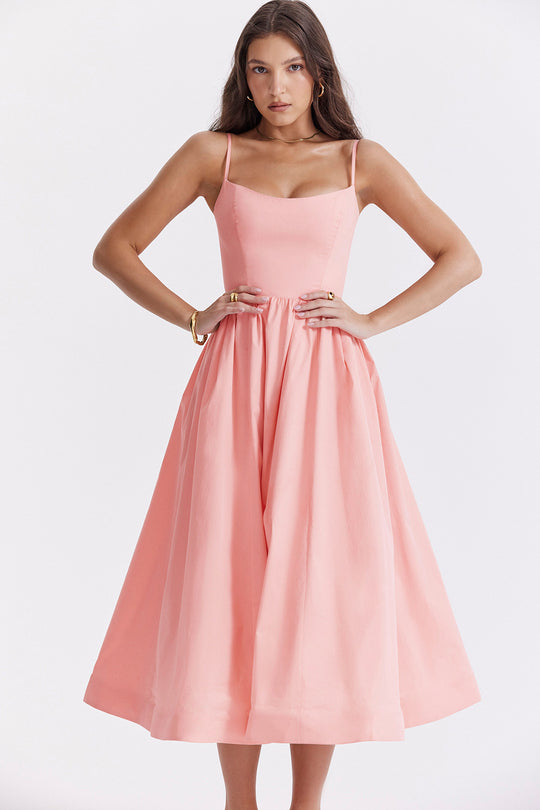 Damen Maxikleid mit floralem Print und verstellbaren Spaghettiträgern EB
