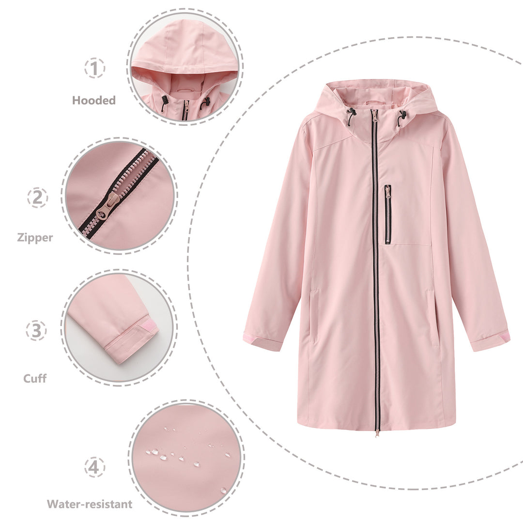 Damen Funktionsjacke mit verstellbarem Kapuzenkragen EB