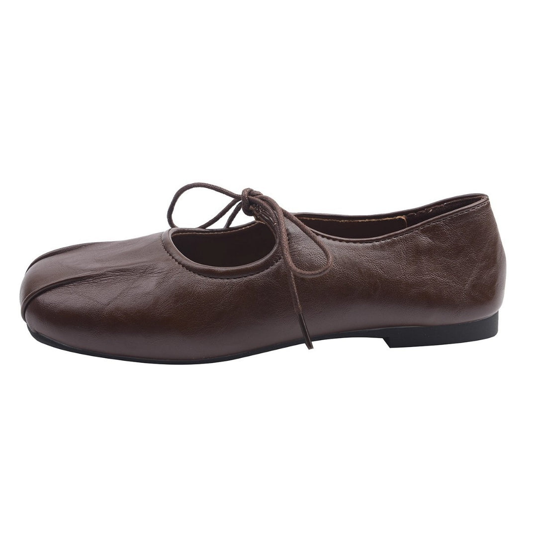 Damen Ballerina-Schuhe mit elegantem Schnürdesign und komfortablem Fußbett EB