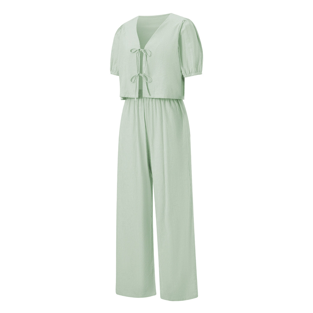 Damen luftiges Sommer-Jumpsuit mit Raffung EB