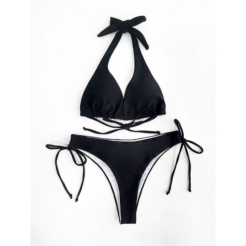 Damen Triangel-Bikini mit hohem Komfort und verspielten Bindebändern EB