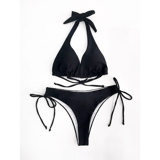 Damen Triangel-Bikini mit hohem Komfort und verspielten Bindebändern EB