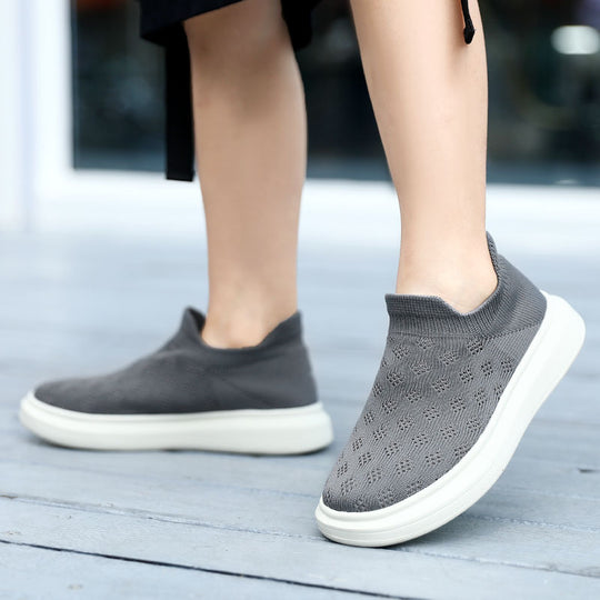 Damen Komfortable Knit Slip-On Sneakers EB