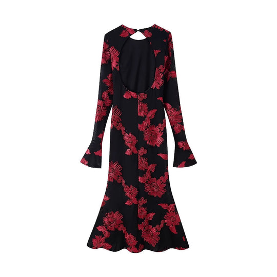 Damen Elegantes und florales Abendkleid EB