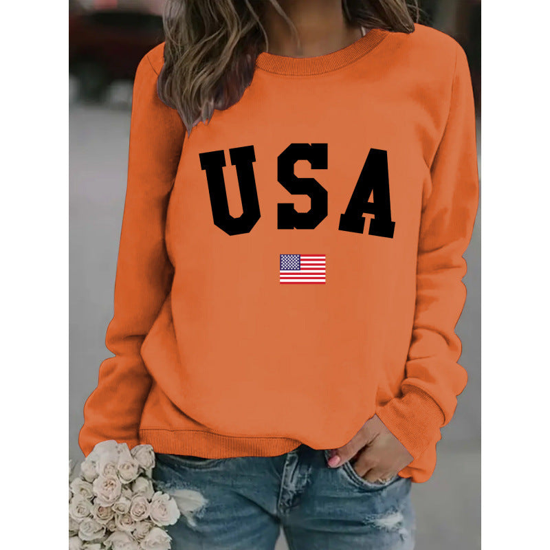 Damen Sweatshirt mit modernem USA-Statement und gemütlicher Passform EB