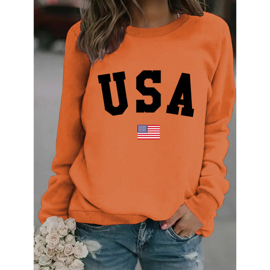 Damen Sweatshirt mit modernem USA-Statement und gemütlicher Passform EB