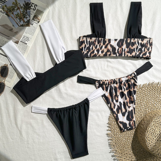 Damen Bikini-Set mit romantischem Schleifen-Design und raffinierten Trägern EB