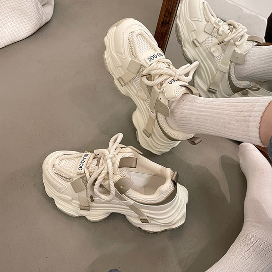 Damen Bequeme Chunky Sneakers mit innovativem Sohlen-Design EB