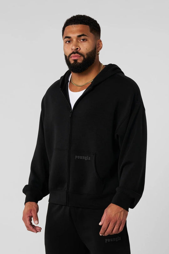 Herren Kapuzenpullover mit durchgehendem Reißverschluss und praktischen Taschen EB