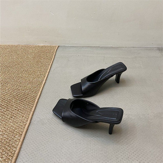 Damen elegante Mules mit geschwungenem Design EB