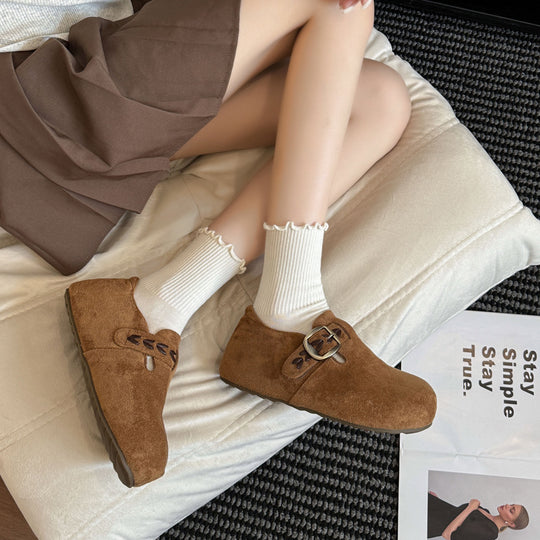 Damen Clogs mit komfortablem Kunstleder-Obermaterial und modischer Schnalle EB