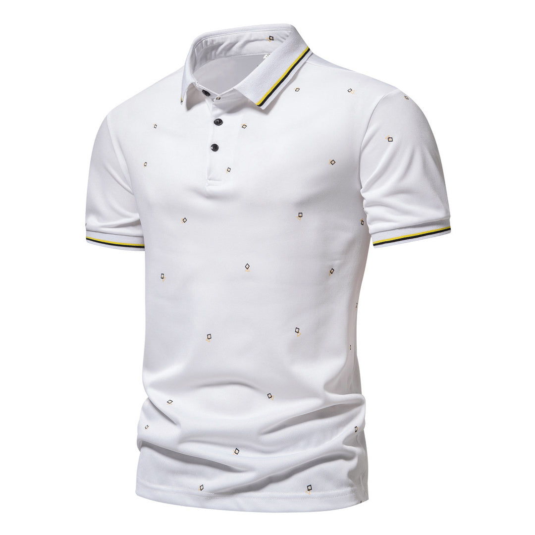 Herren Poloshirt mit modischem Muster und atmungsaktiven Eigenschaften EB