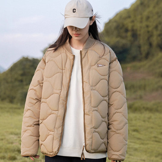 Damen wattierte Freizeitjacke mit gestepptem Design und praktischen Taschen EB