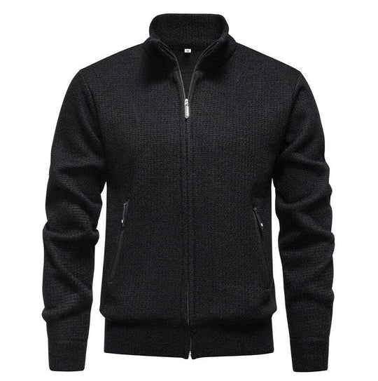 Herren Strickjacke mit modernem Zipper und seitlichen Reißverschlusstaschen EB