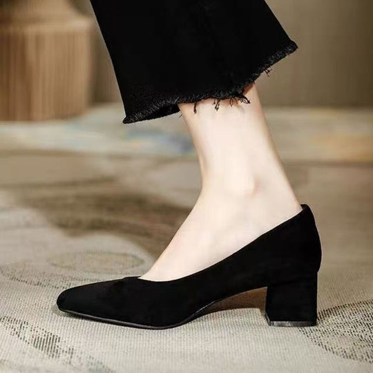Damen Elegante Pumps mit verziertem Blockabsatz EB