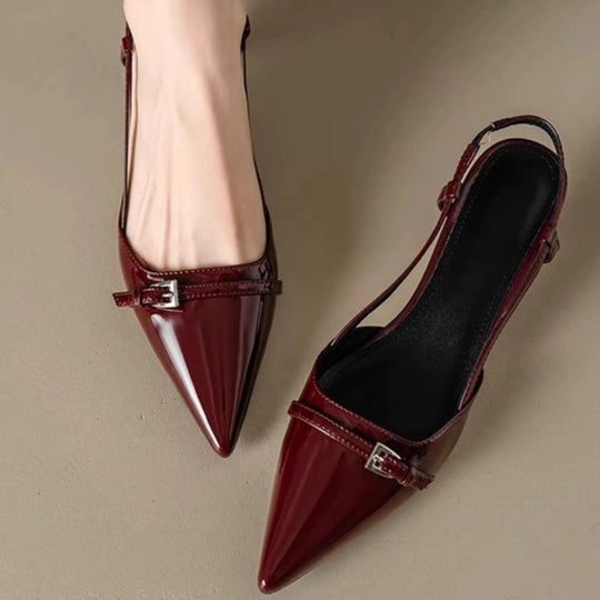 Damen Slingback Pumps mit elegantem Spitzen-Design EB