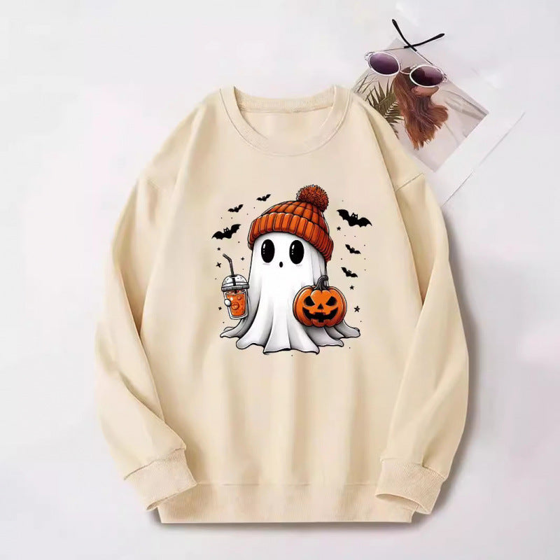 Damen Sweatshirt mit Halloween-Motiv EB